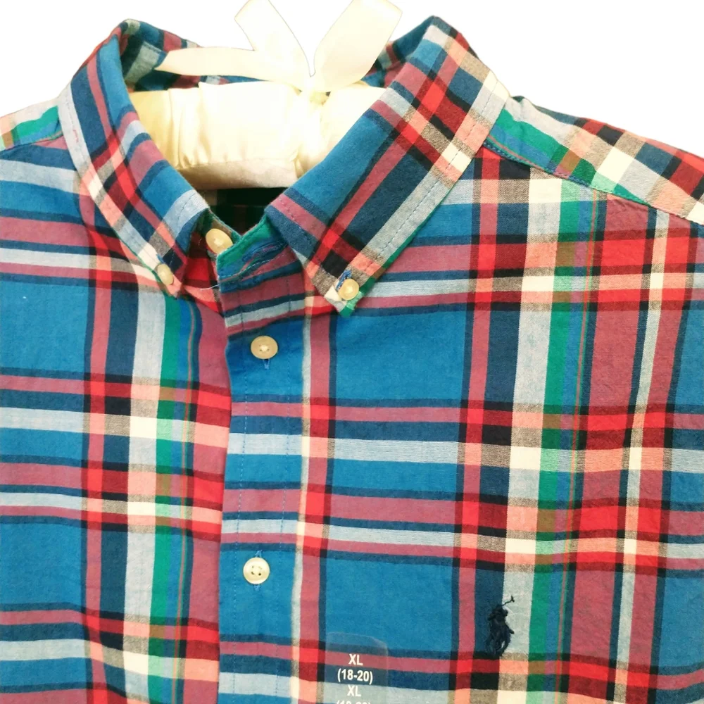 NWT Ralph Lauren Plaid Big Kid's Shirt